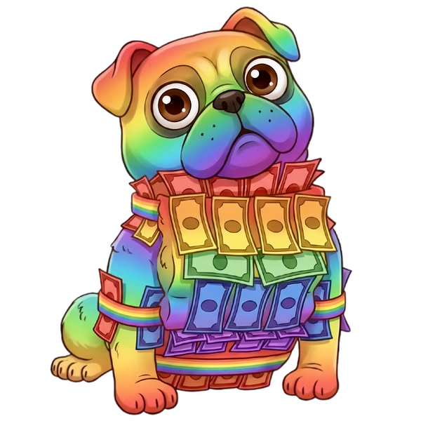 Rainbow Money Money Puggy
